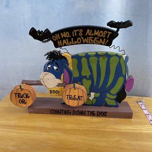 Disney Eeyore Skeleton Almost Halloween Counting Down Days Calendar Wooden